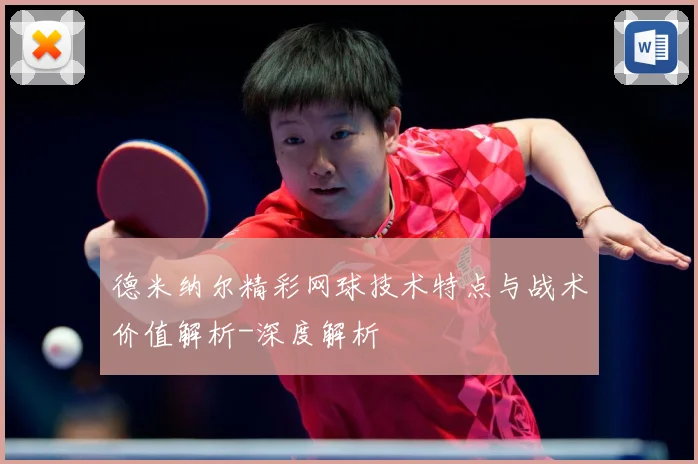 德米纳尔精彩网球技术特点与战术价值解析-深度解析